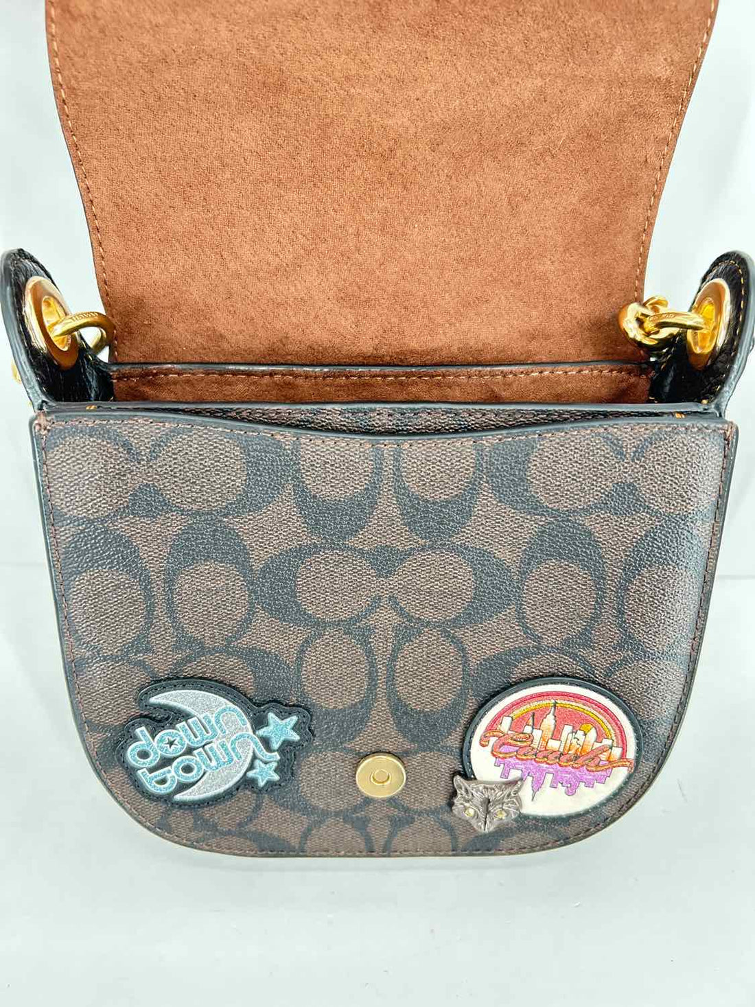 Coach Monogram Leather Pre Owned Crossbody