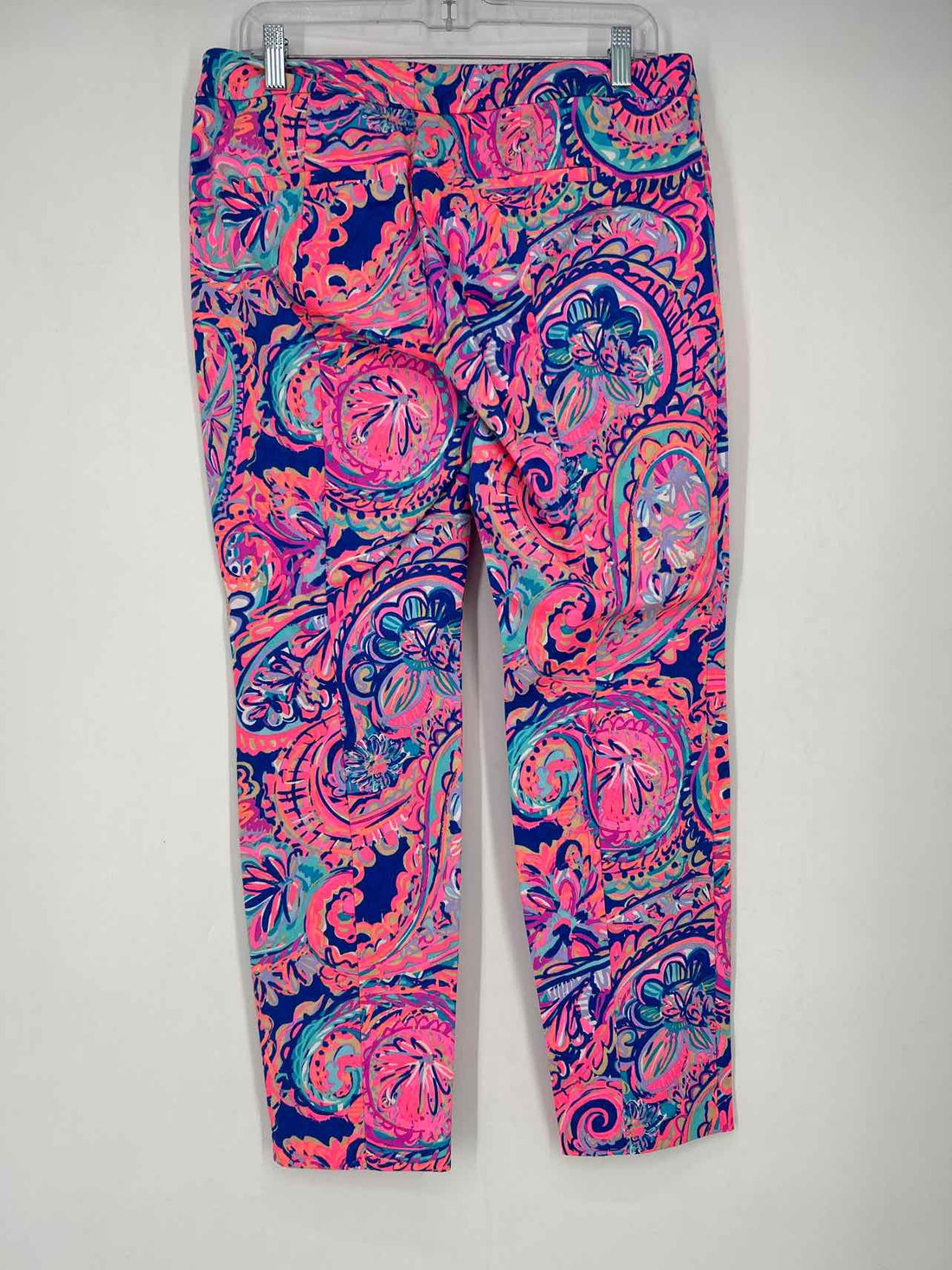 Lilly Pulitzer 10 Blue & Neon Pink Print Lilly Pulitzer Pants