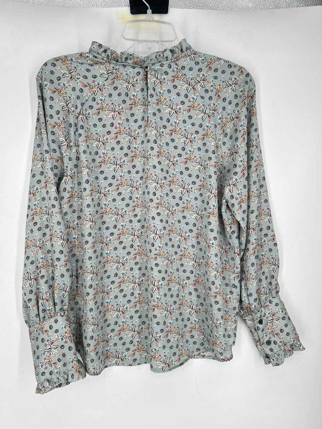 Ann Taylor Size M light teal print Long Sleeve