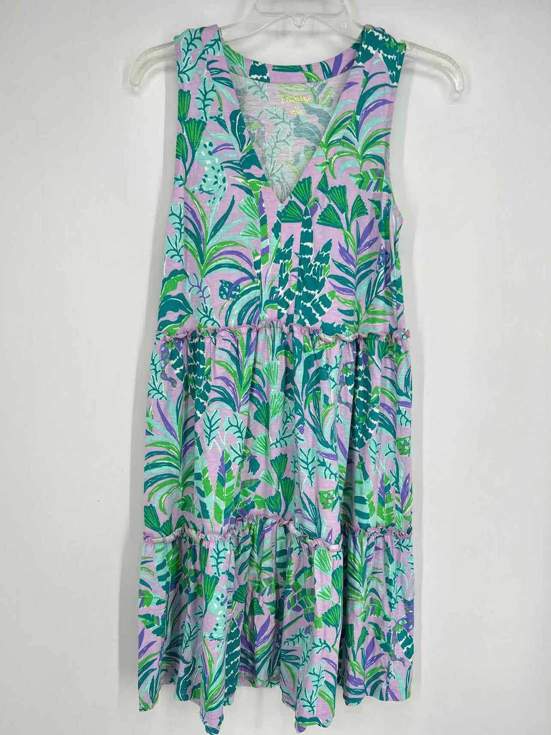 Lilly Pulitzer XS Light Purple & Green Sleeveless Lilly Pulitzer Dress