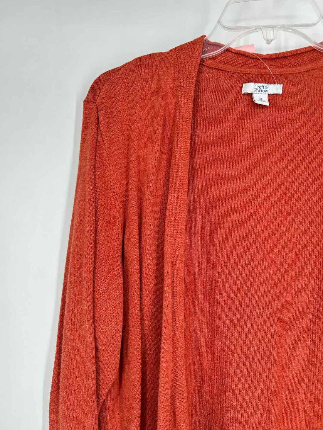 Croft & Barrow Size XL Burnt Orange Cardigan