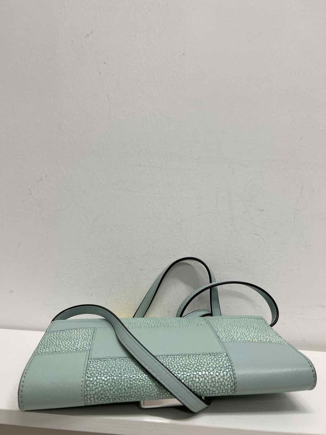 Michael Kors Seafoam Embossed Leather Pre Owned Crossbody