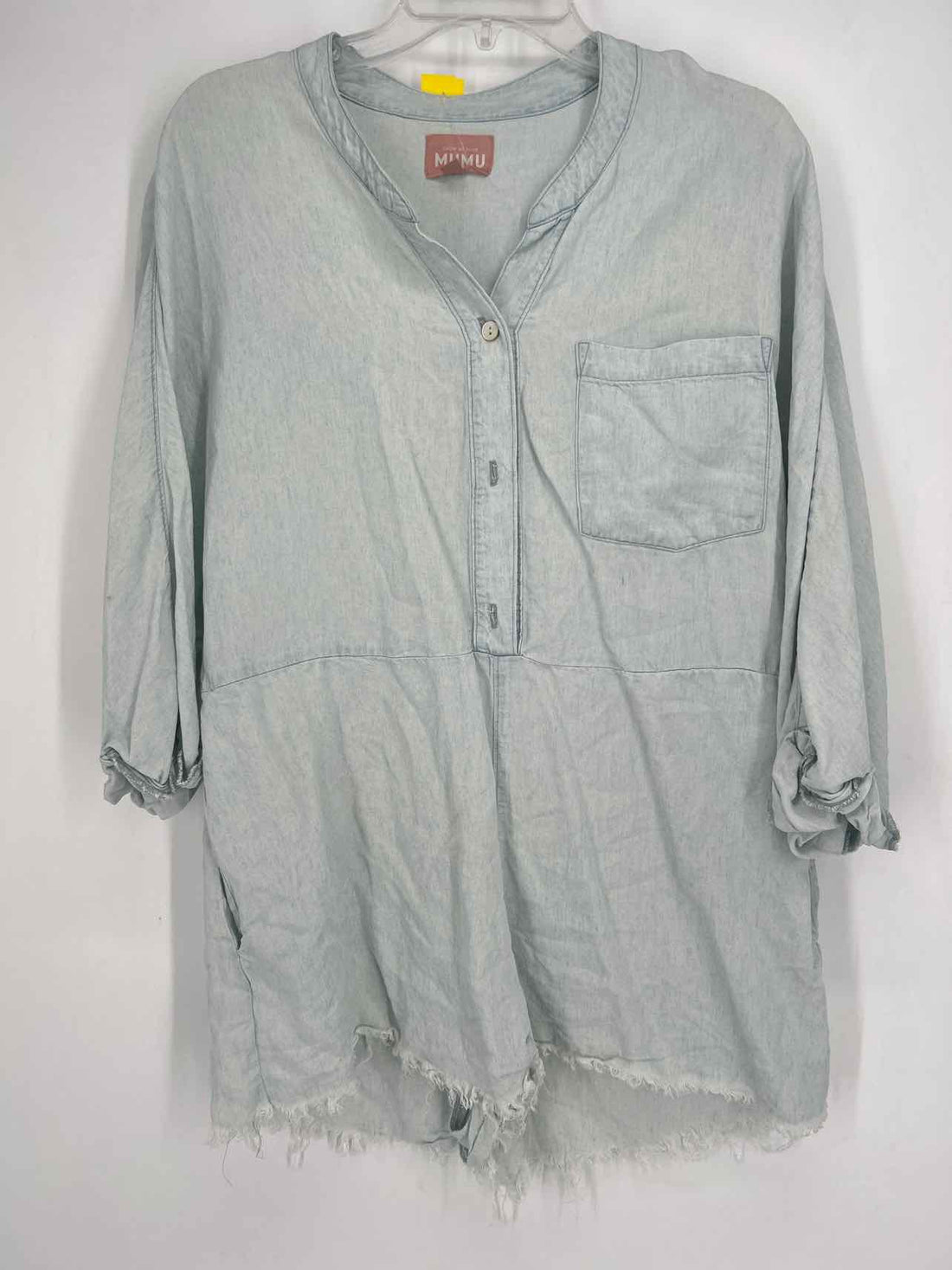 Show Me Your Mumu Size S Light Chambray Long Sleeve Rompers