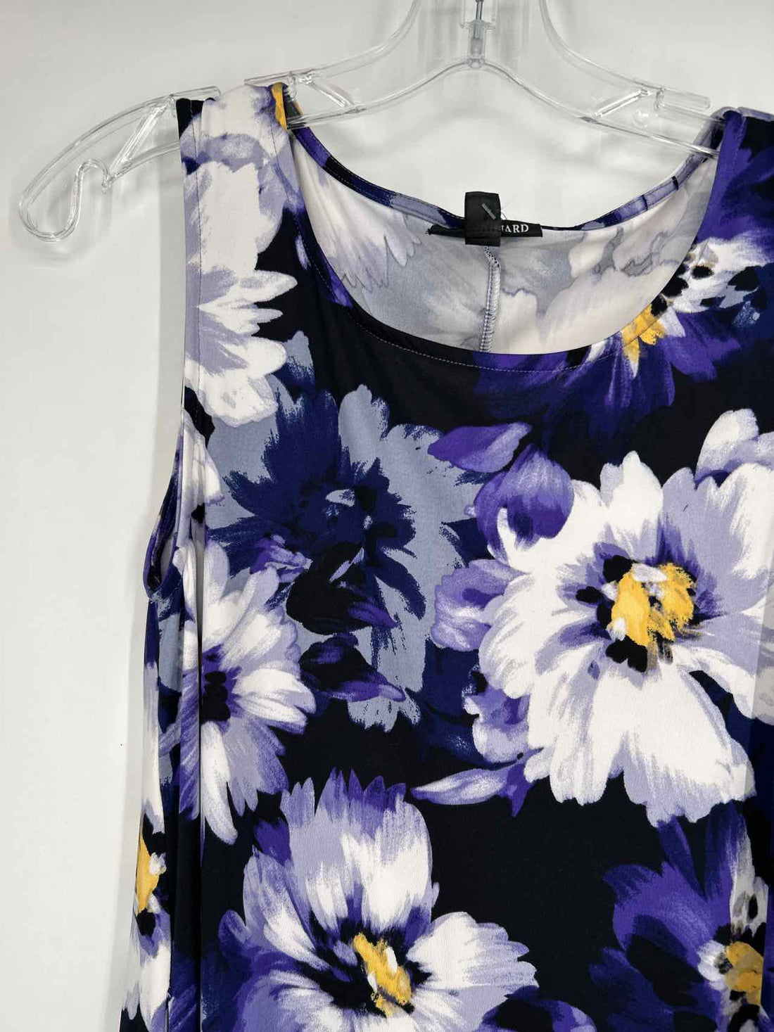 Nina Leonard Size S Purple Floral Sleeveless Dress