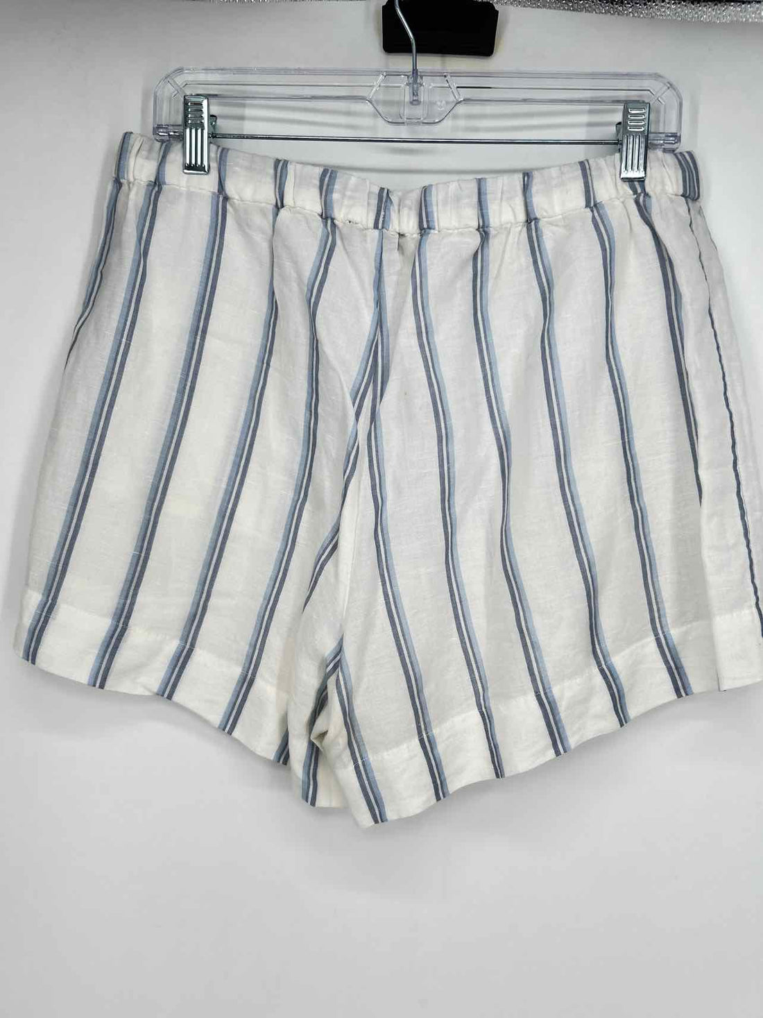 J Crew Size M White & Blue Striped Shorts