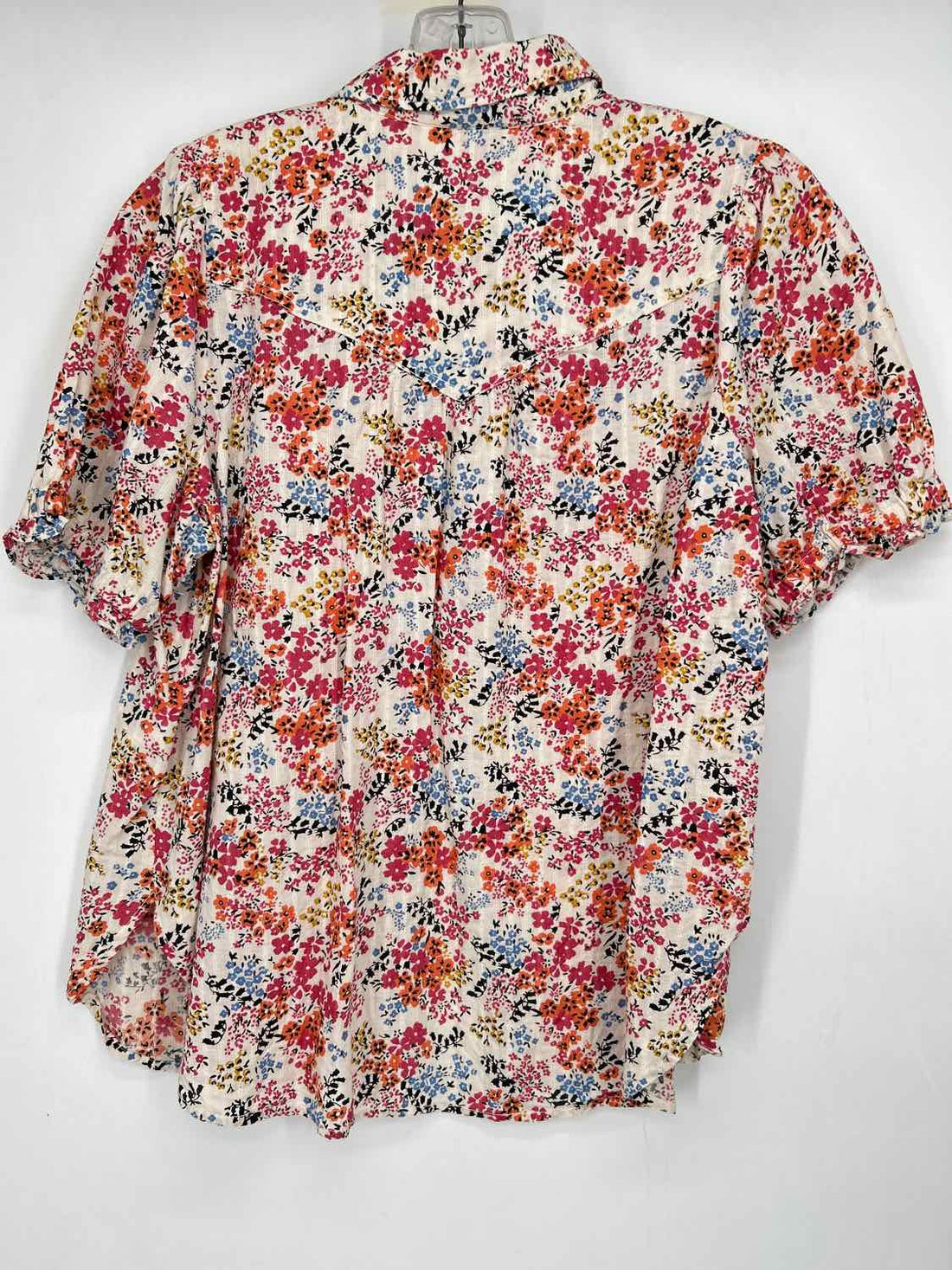 Pilcro Size M White Floral Short Sleeve