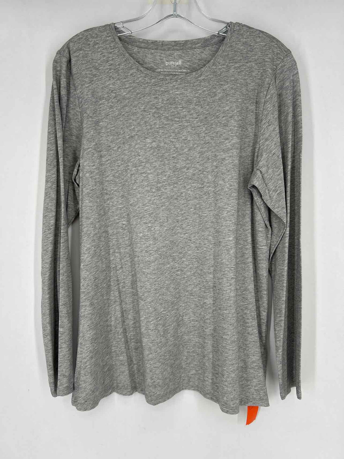 Pure Jill Size M Light Heathered Gray Long Sleeve