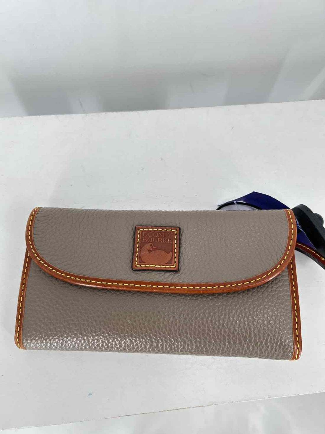 Dooney & Bourke Taupe Pebbled Leather Wallet
