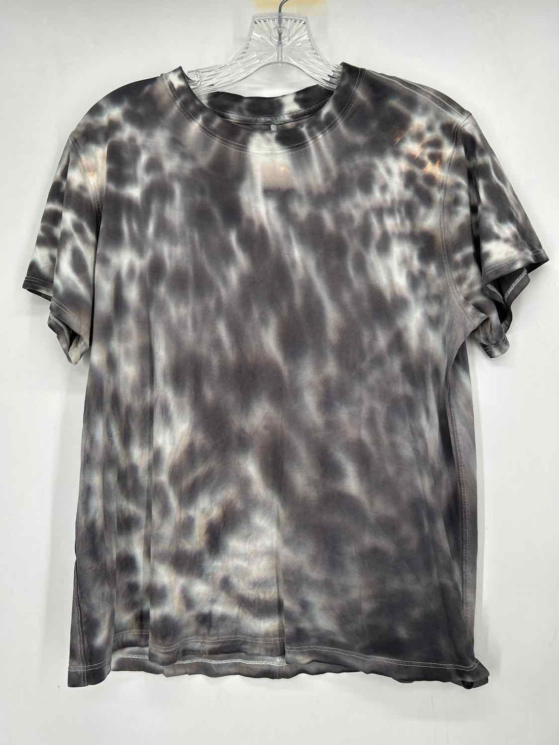 Lululemon Size M Gray Tie Dye Short Sleeve Active Tops