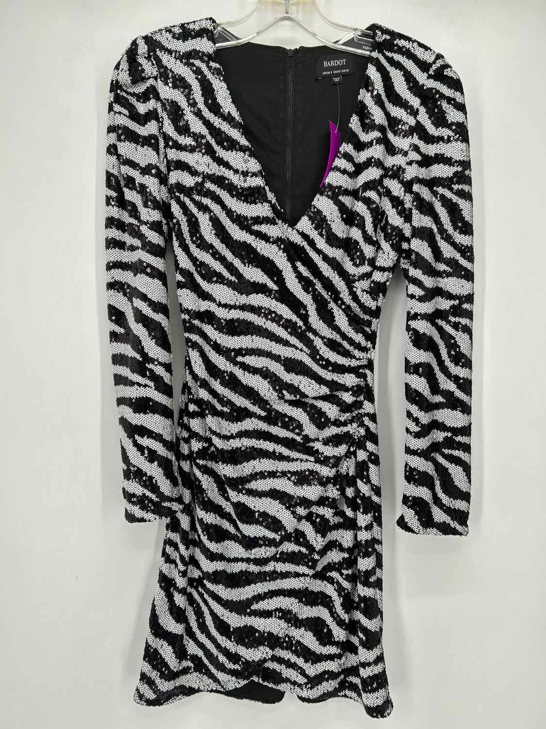 Bardot Size XS Zebra Sequined Dress