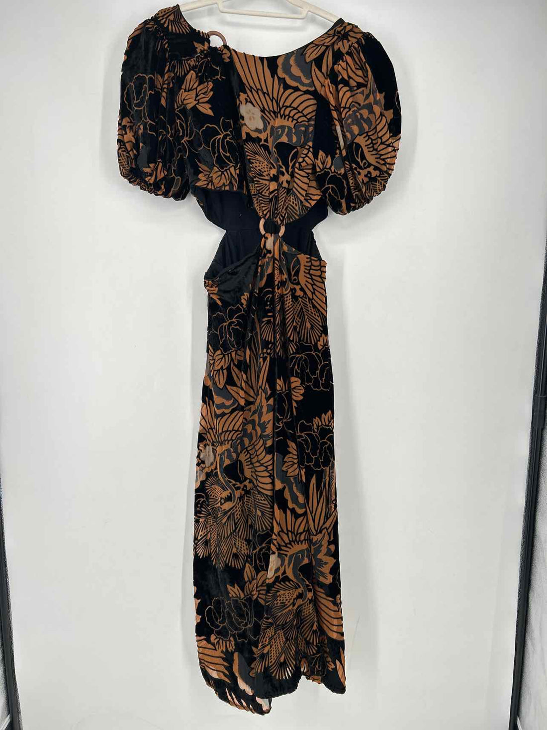 Let Me Be By Anthropologie Size M Black & Brown Velvet NWT Maxi