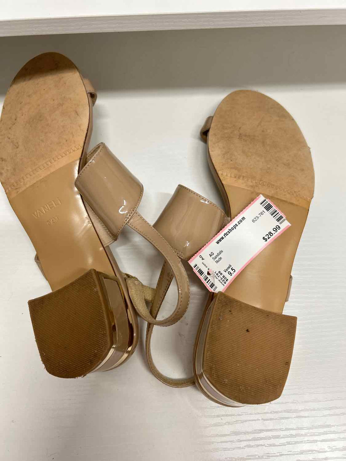 Vaneli Women Size 9.5 Nude Sandals