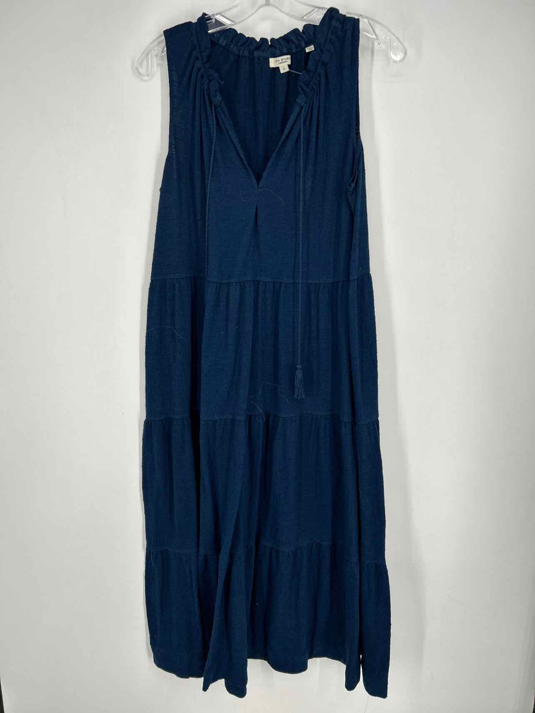 Max Studio Size L Navy Sleeveless Dress