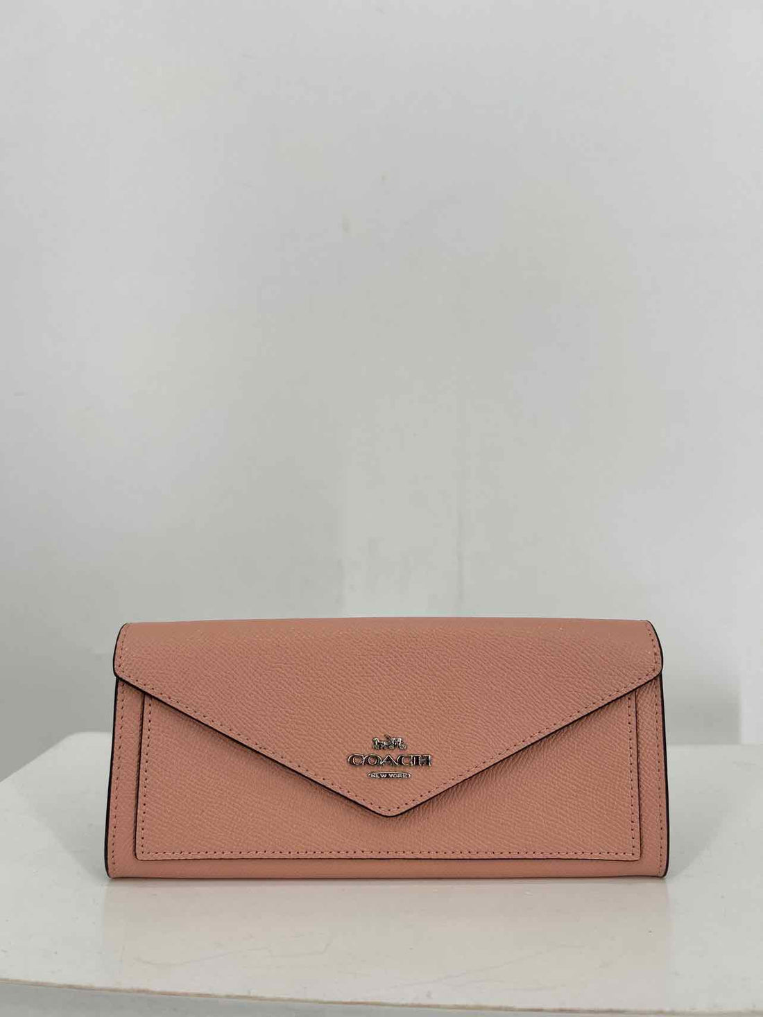 Coach Pink Pebbled Leather Wallet