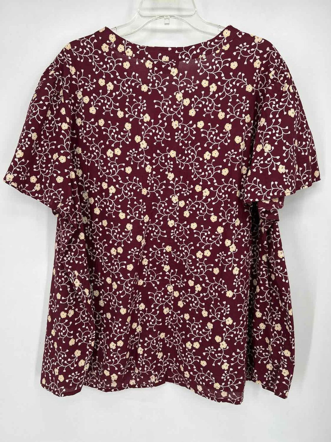 Lane Bryant Size 24 Burgandy Floral NWT Top/Blouse