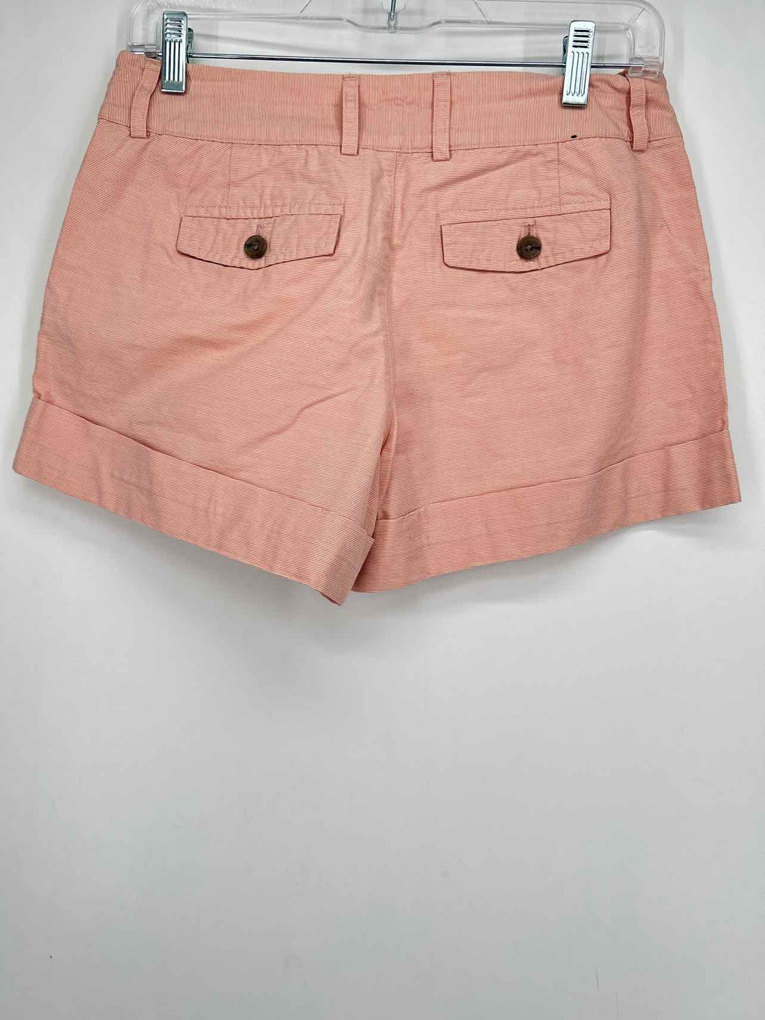 Banana Republic Size 2 Pink & White Striped Shorts
