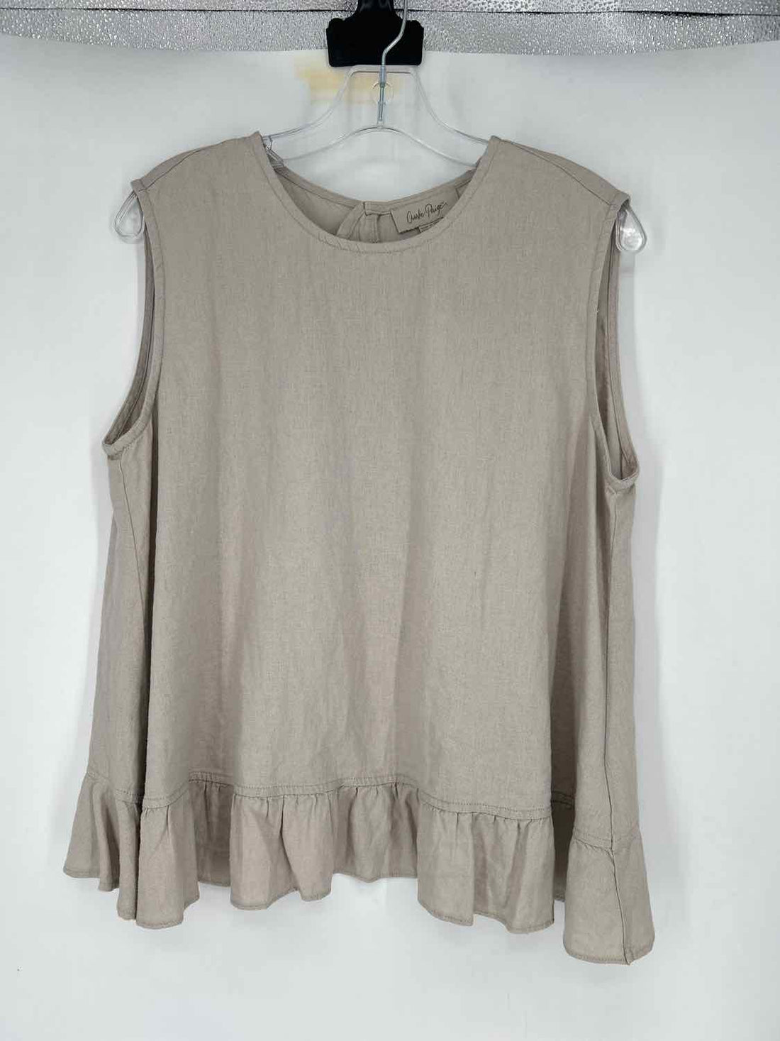 Charlie Paige Size M Tan Linen Blend NWT Sleeveless