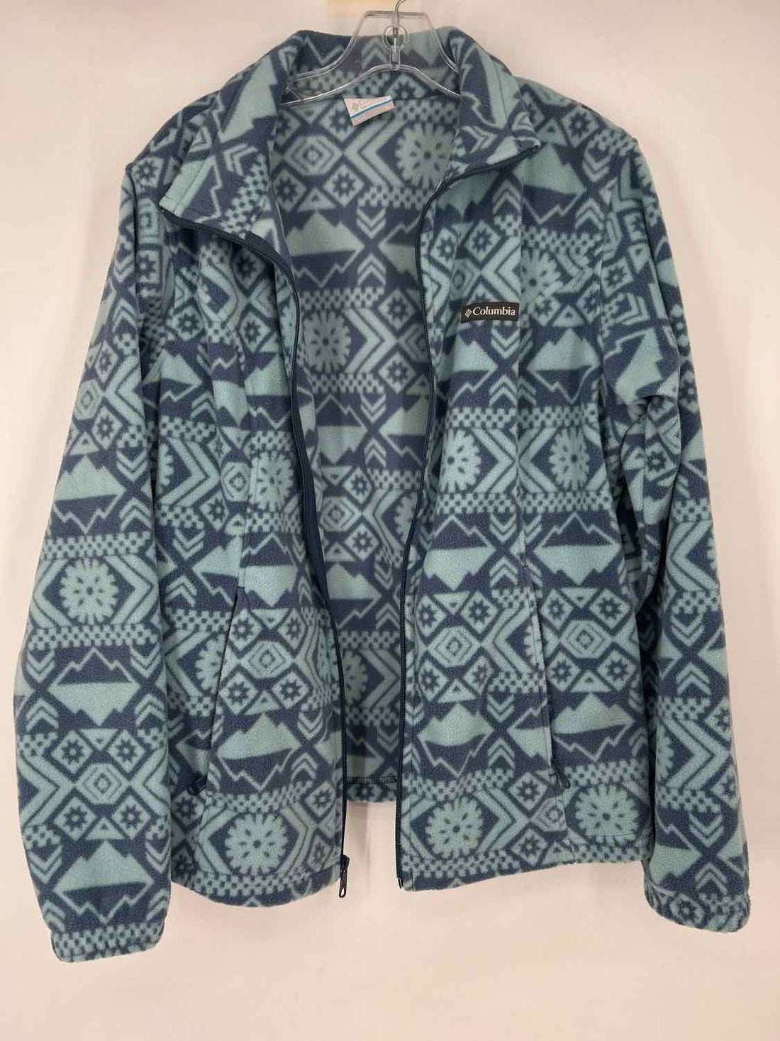Columbia Size XL Light Blue Print Jacket
