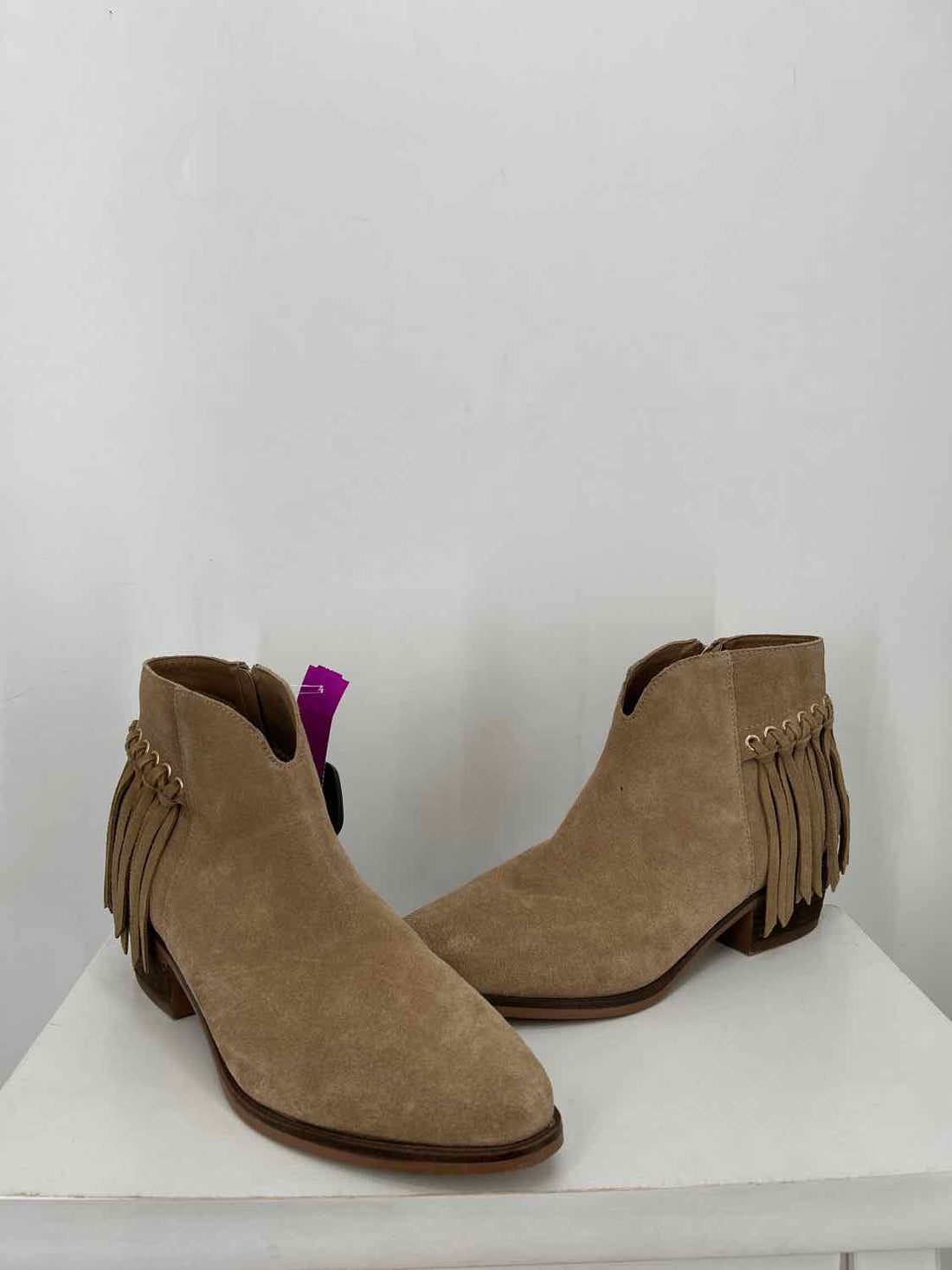Michael Shannon Women Size 9.5 Tan Genuine Leather Ankle Boot