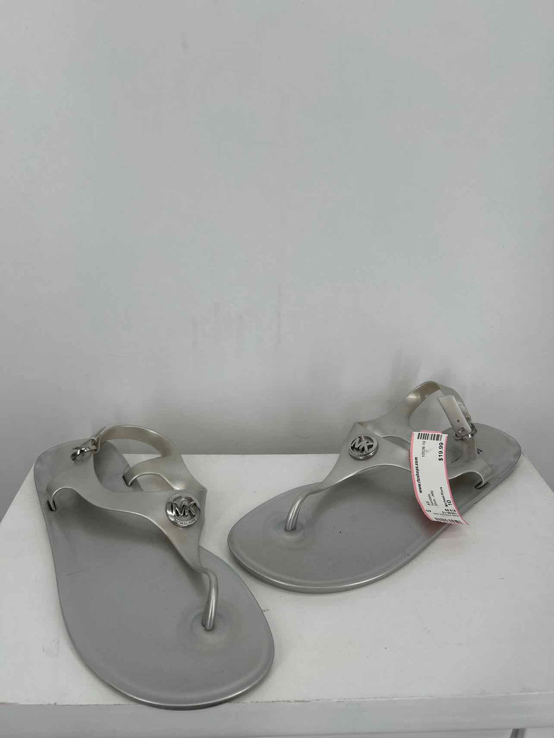 Michael Kors Women Size 10 Silver Jelly Sandals