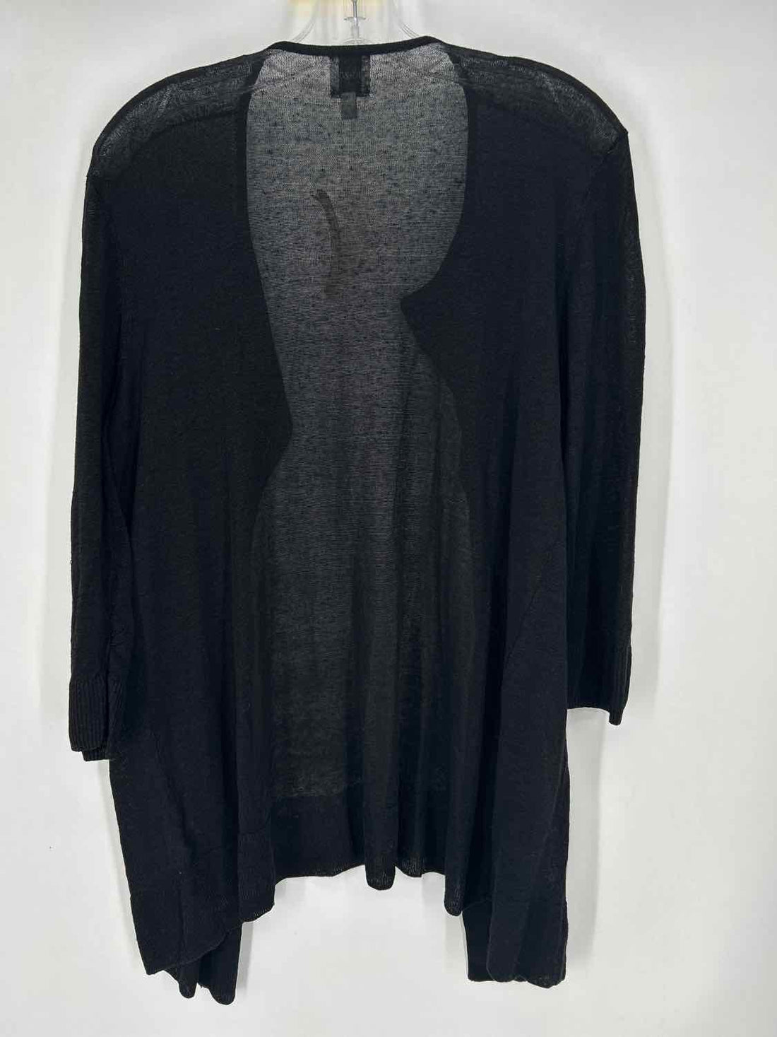 Nic+Zoe Size M Black Linen/Viscose Cardigan