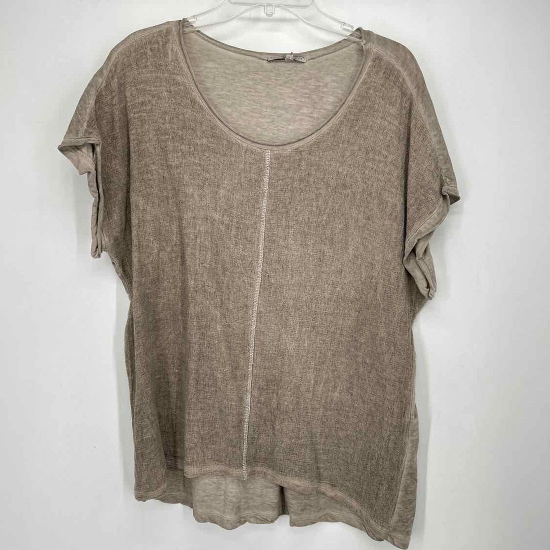 Tempo Paris Size L Taupe Short Sleeve