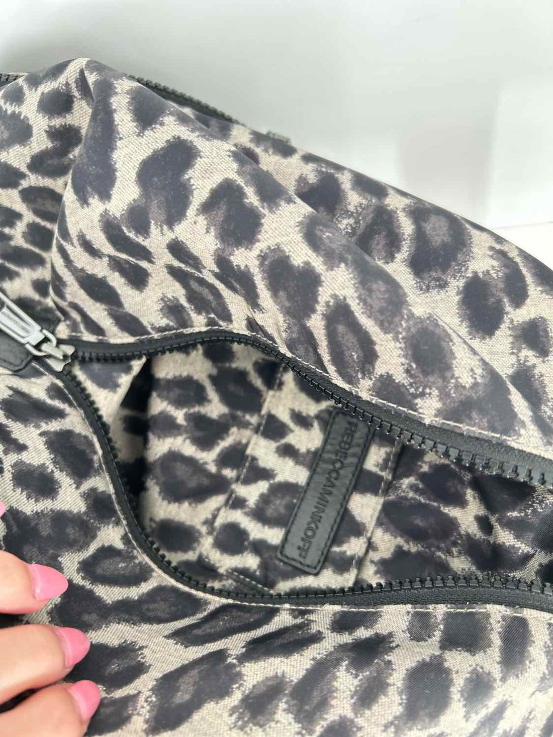 Rebecca Minkoff Gray Leopard Nylon Pre Owned Backpack