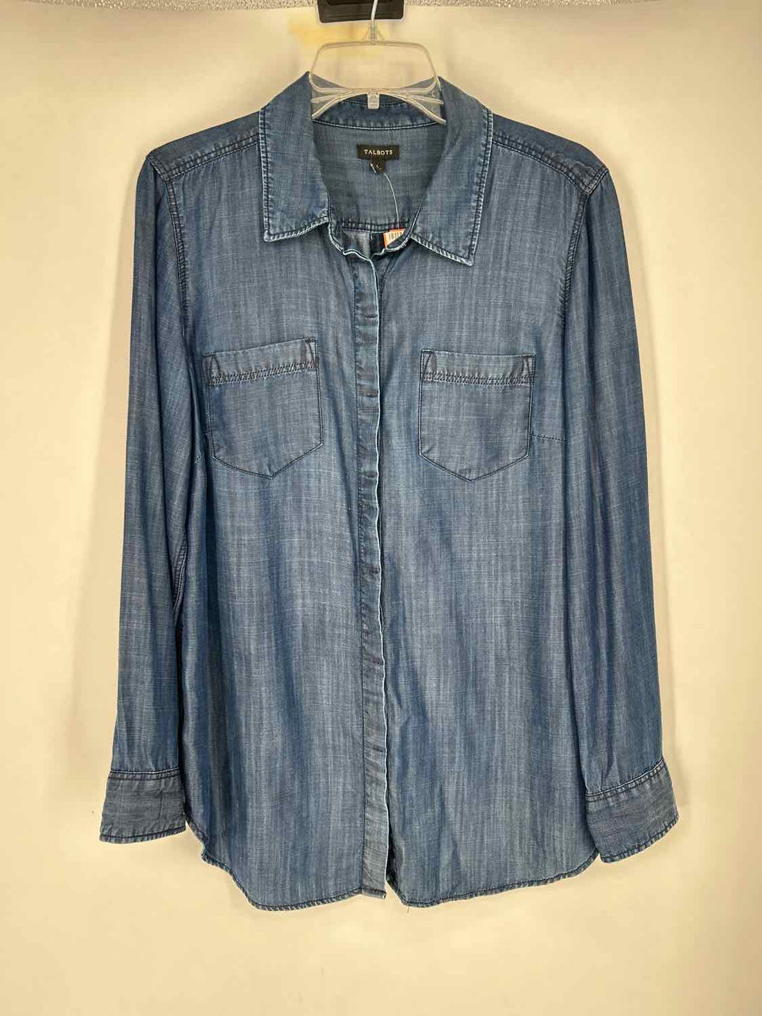 Talbots Size L Chambray Long Sleeve