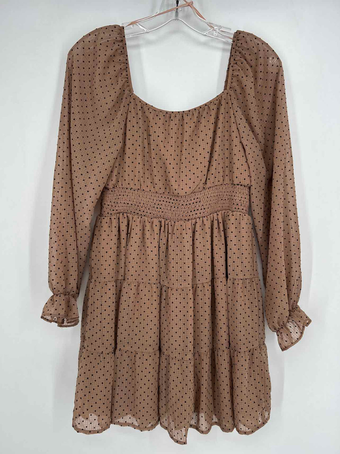 By The River Size S Tan & Black Dress