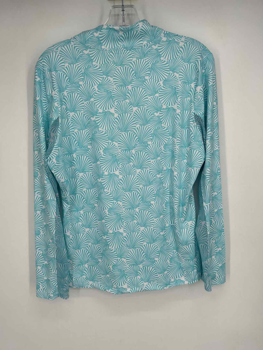 X by Gottex Size M White & Aqua Long Sleeve