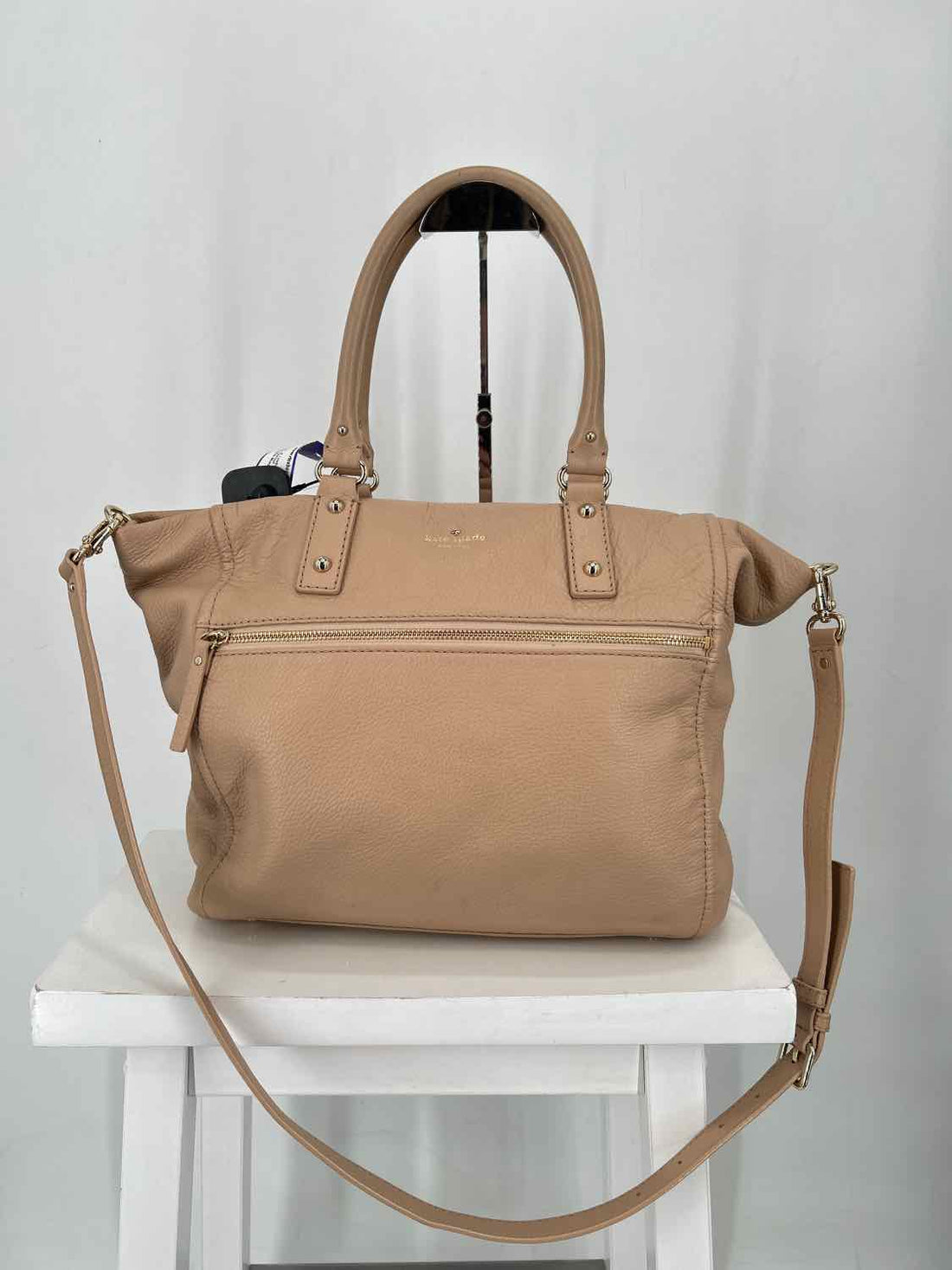 Kate Spade Beige Leather Satchel