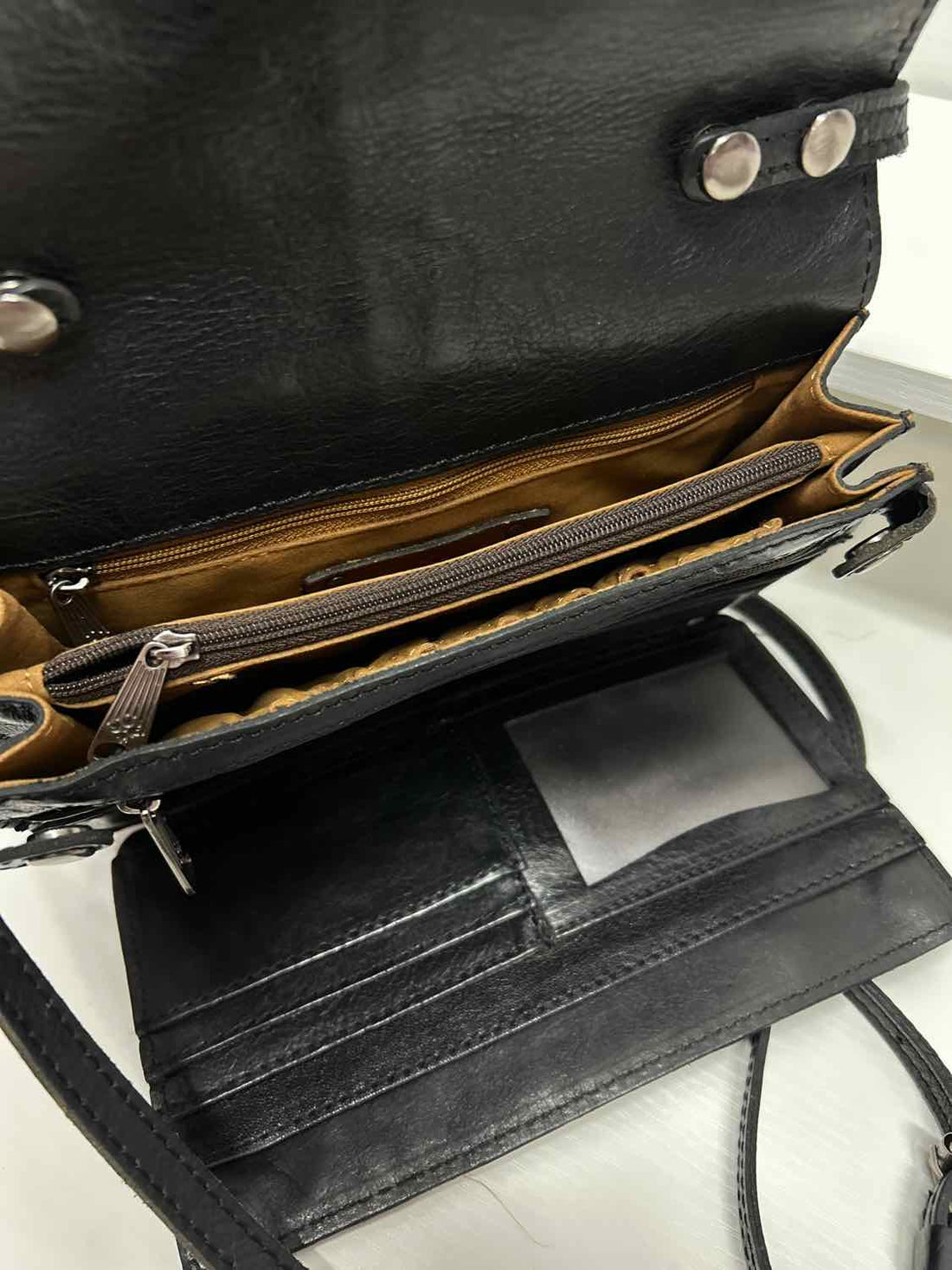 Patricia Nash Black Leather Pre Owned Crossbody