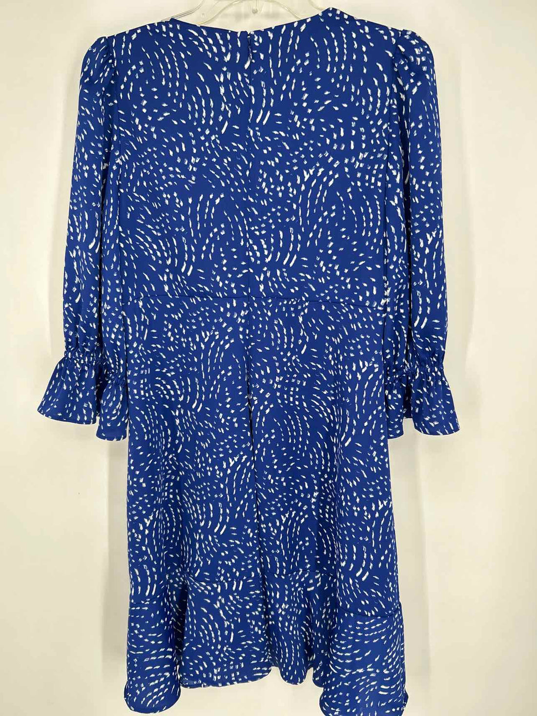 Harper Rose Size 8 Dark Blue & White Long Sleeve Dress