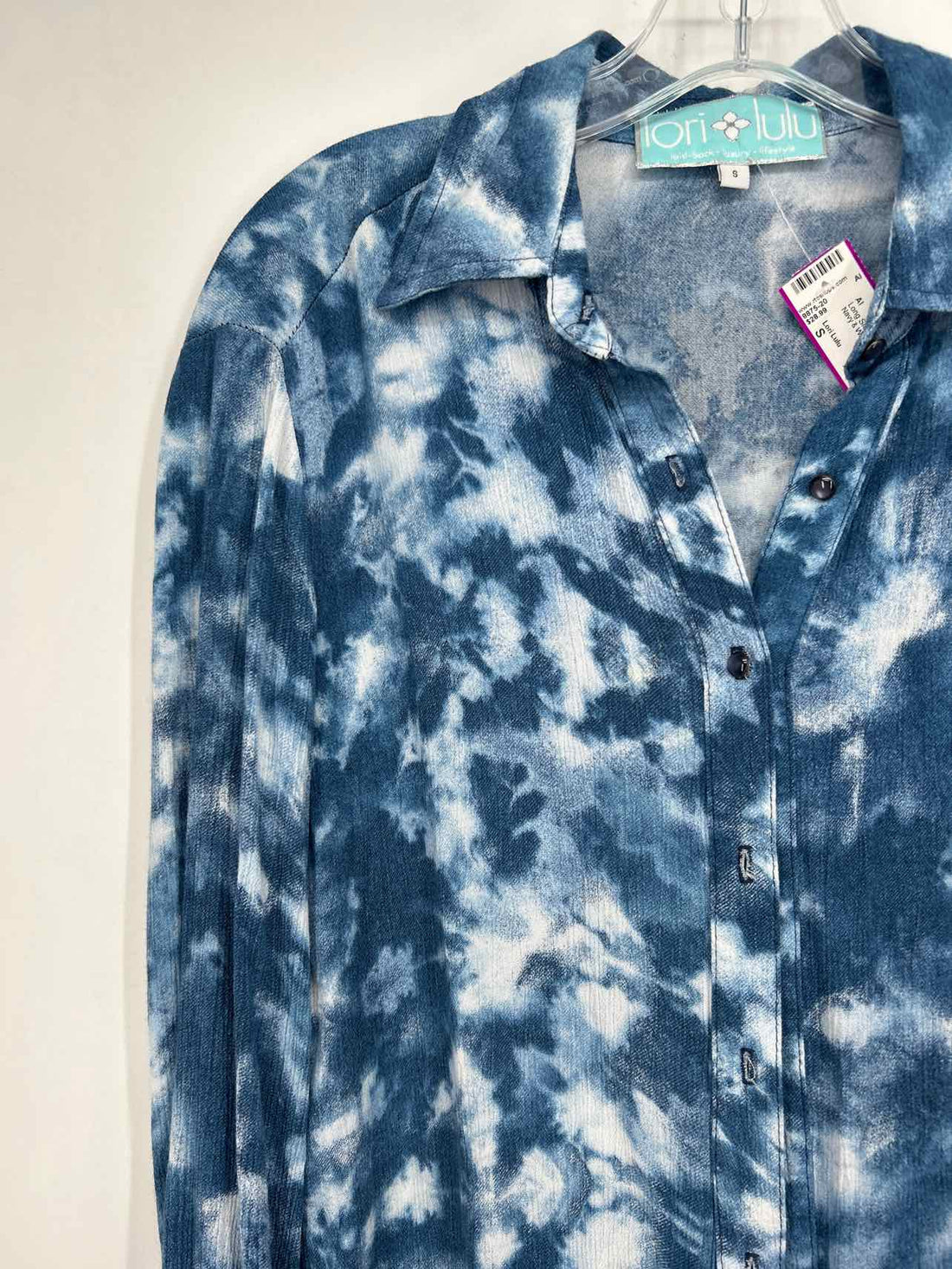 Lori Lulu Size S Navy & White Long Sleeve