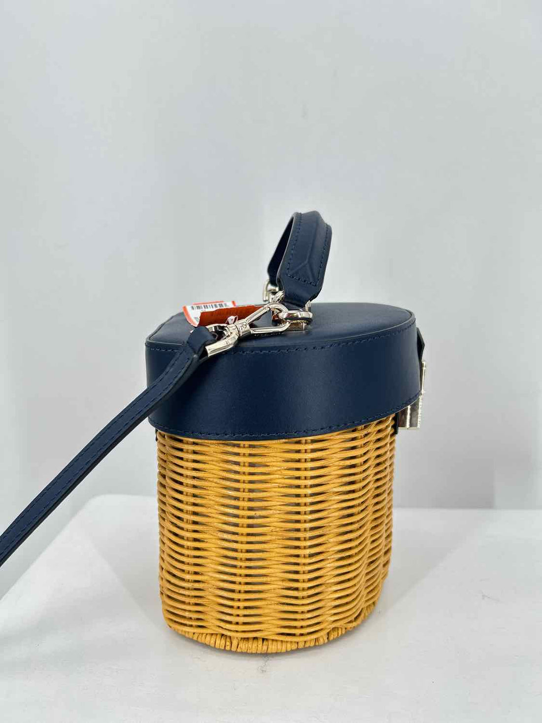 Kate Spade New York Whicker & Navy Like New Crossbody