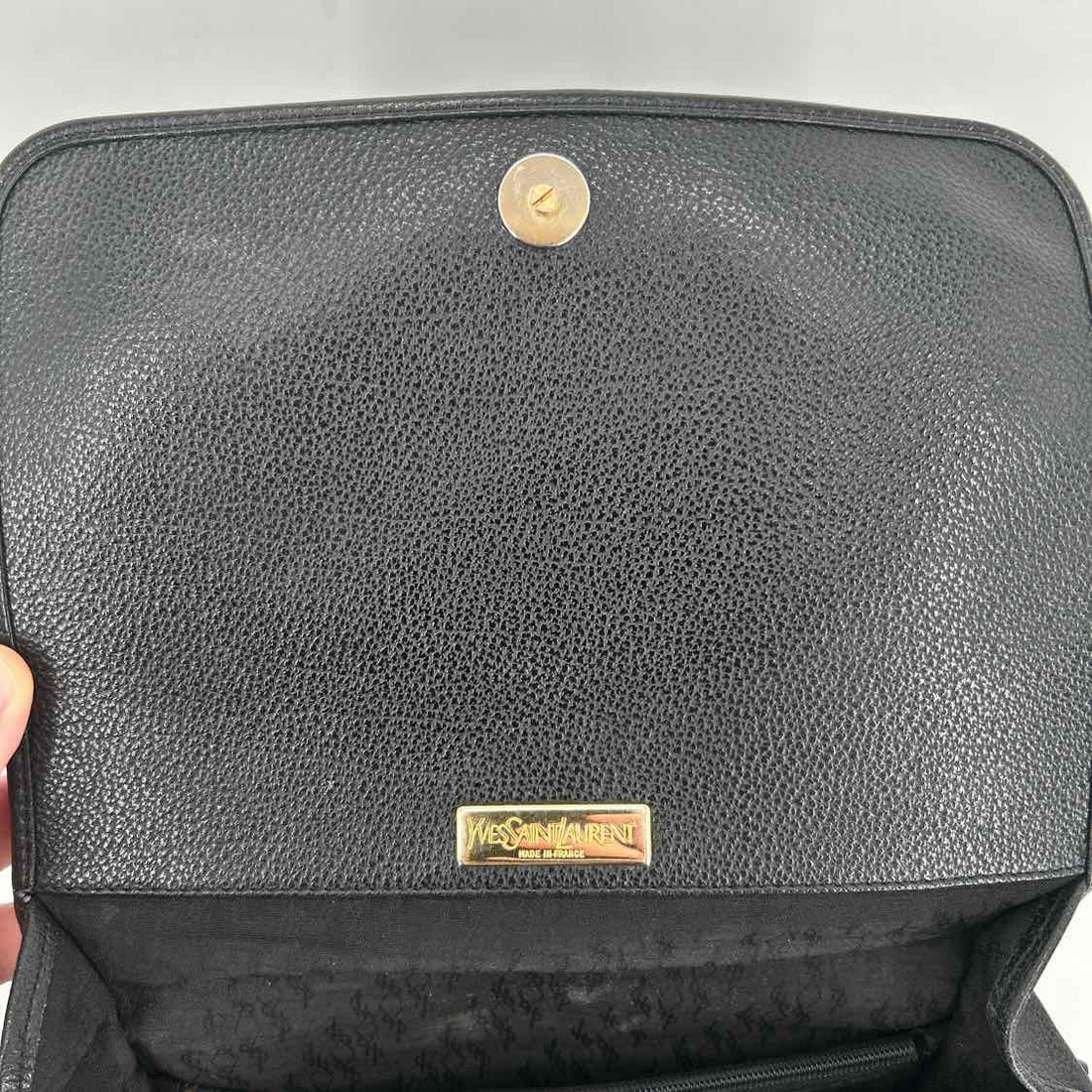 Yves Saint Laurent Spontini Black Vintage Saddle Bag Crossbody