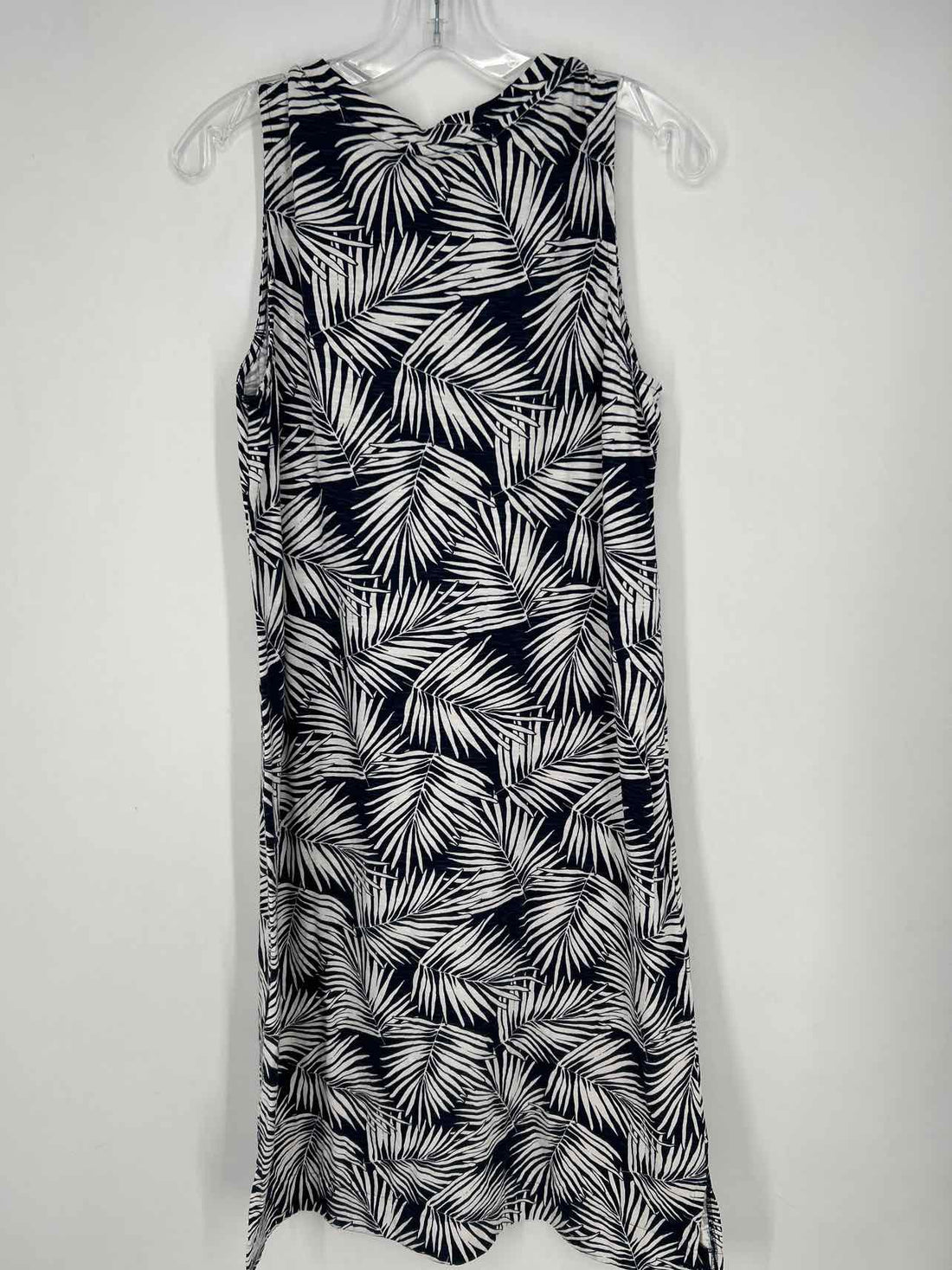 Chicos Size 1/S Navy & White Sleeveless Dress