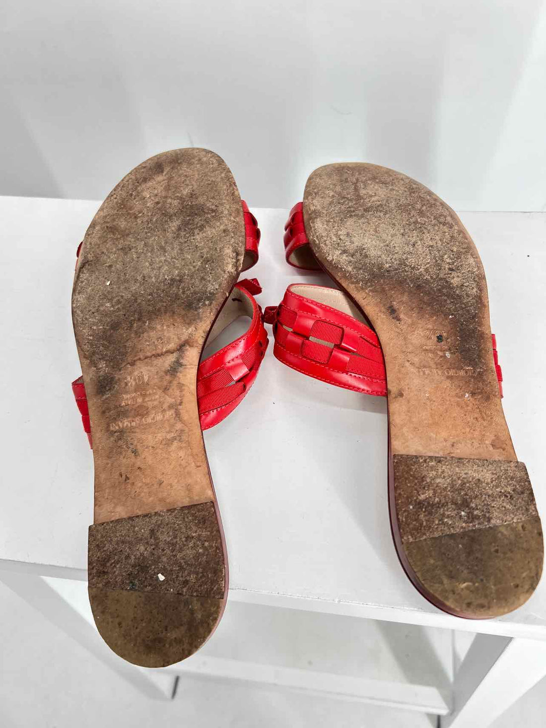 Giorgio Armani Women Size 40.5 Red Slides
