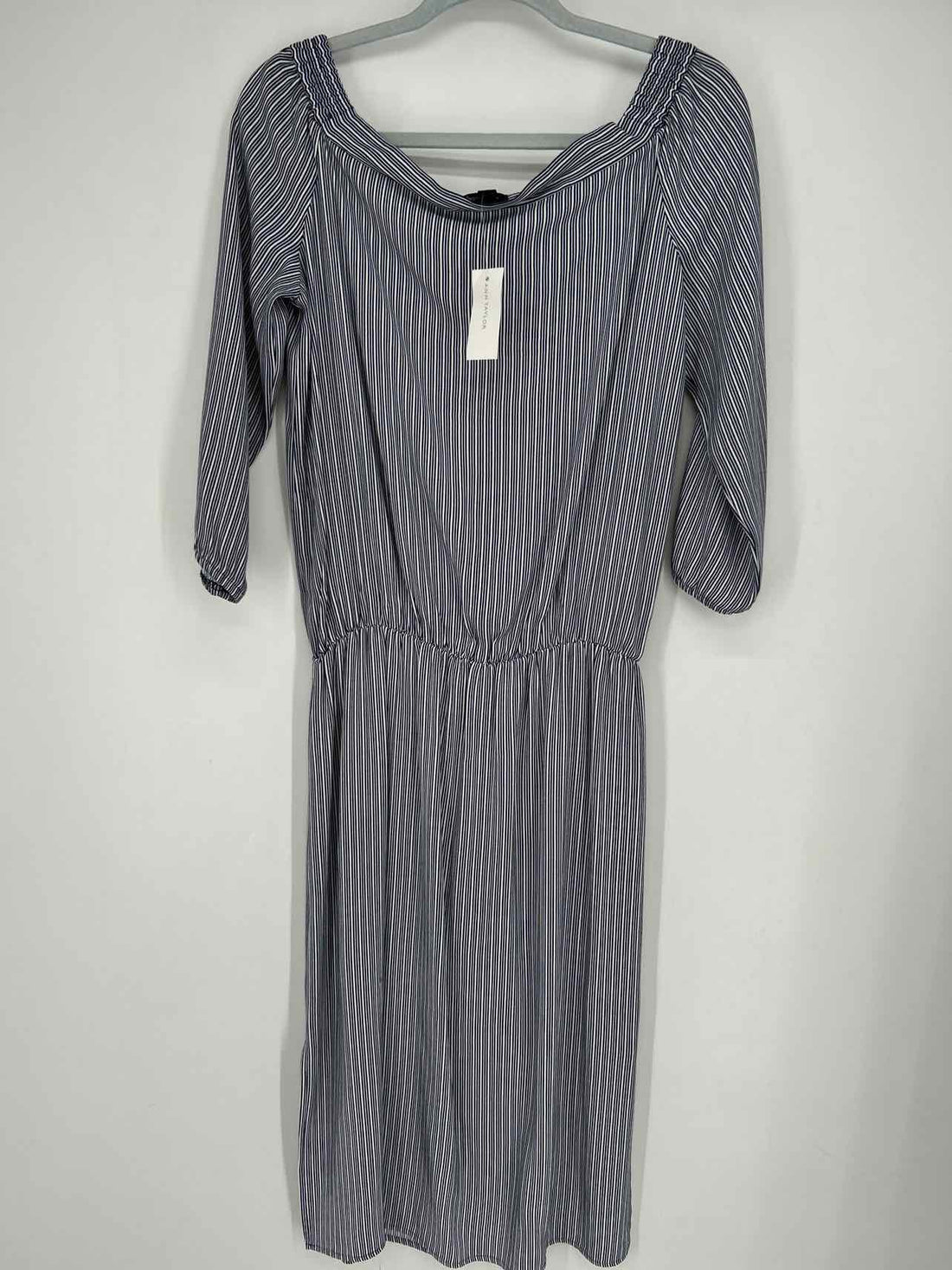 Ann Taylor Size 6 Navy & White Striped NWT Dress