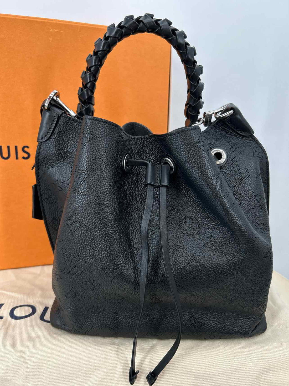 Louis Vuitton Muria Mahiha Black Leather New LUXURY