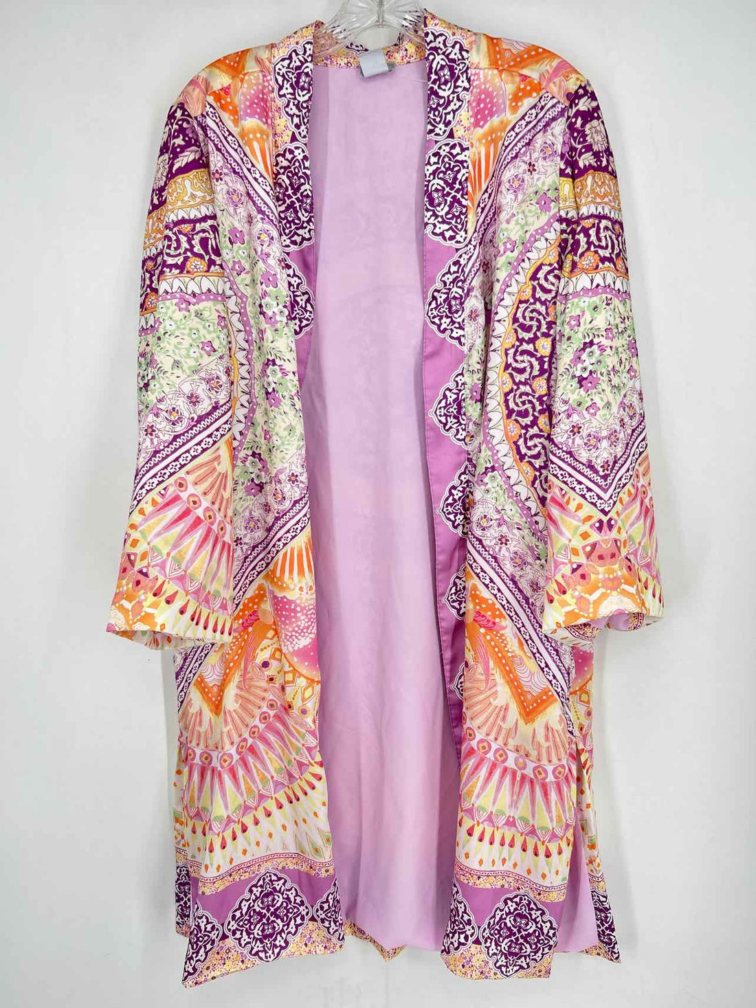 Chicos Size 2 (12) Purple Print Kimono
