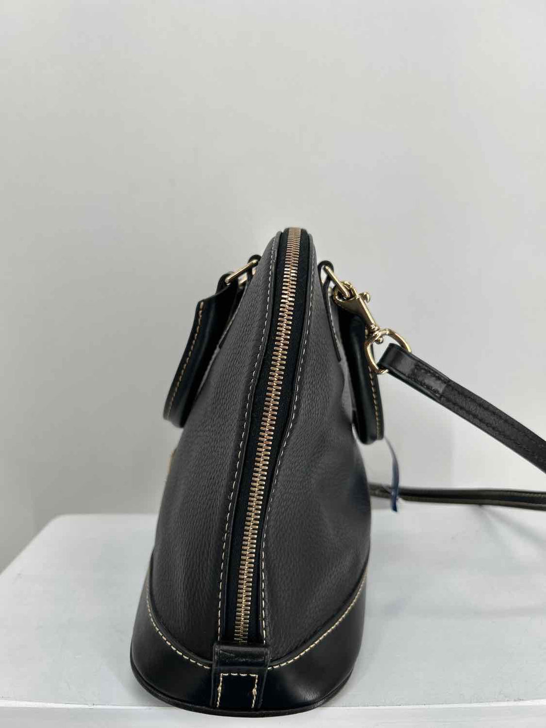 Dooney & Bourke Black Pebble Grain Zip Zip Satchel