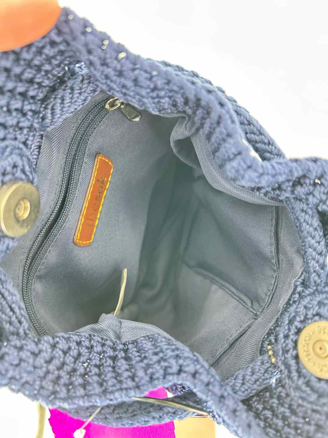 The Sak Navy Knit Pre Owned Purse