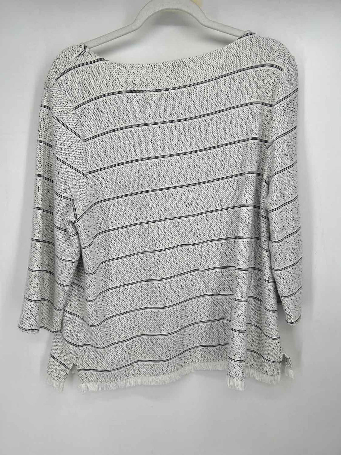 Talbots Size L White & Black Sweater