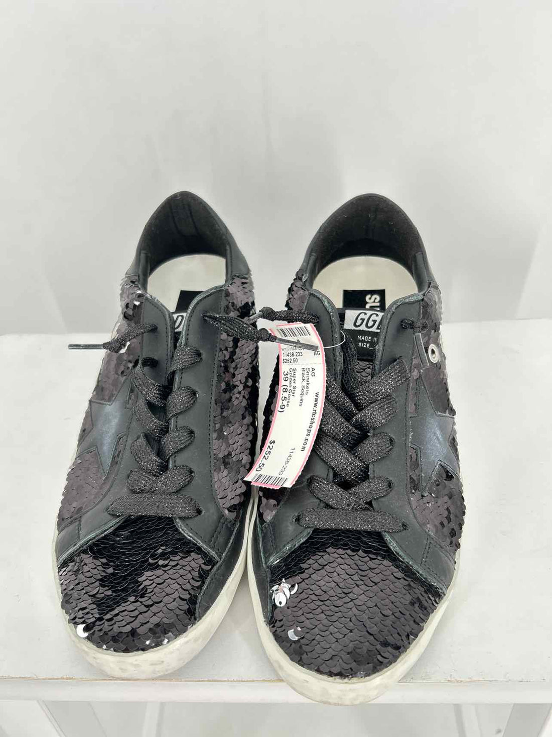 Golden Goose Women Size 39 (8.5-9) Black Sequins Sneakers