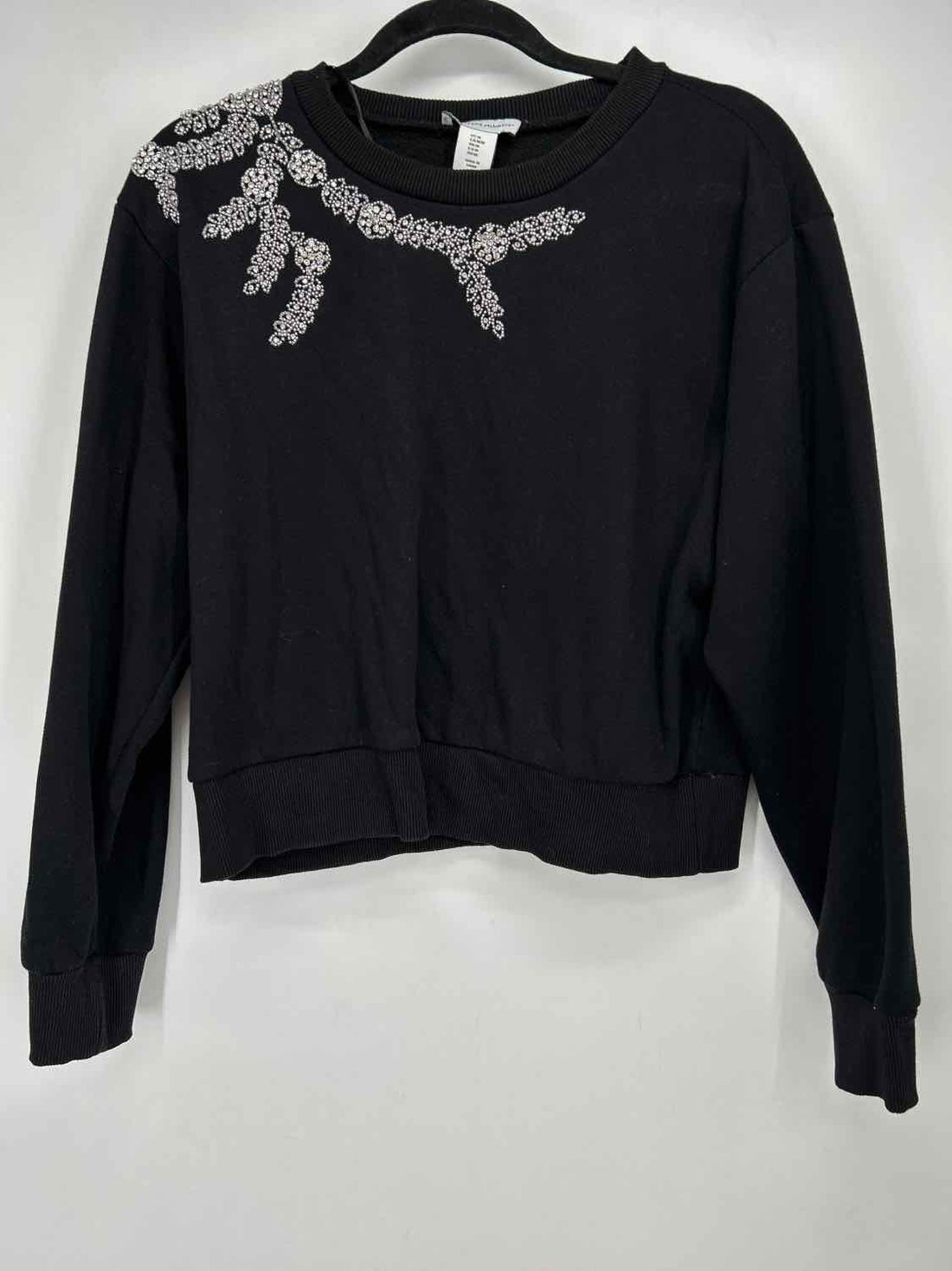 Cupcakes And Cashmere Size M Black Rhinestone Sweatshirt