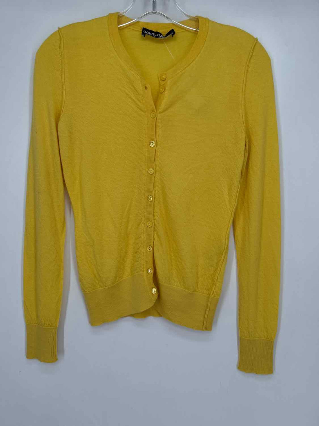 Dolce & Gabbana Size S Yellow Cashmere Cardigan