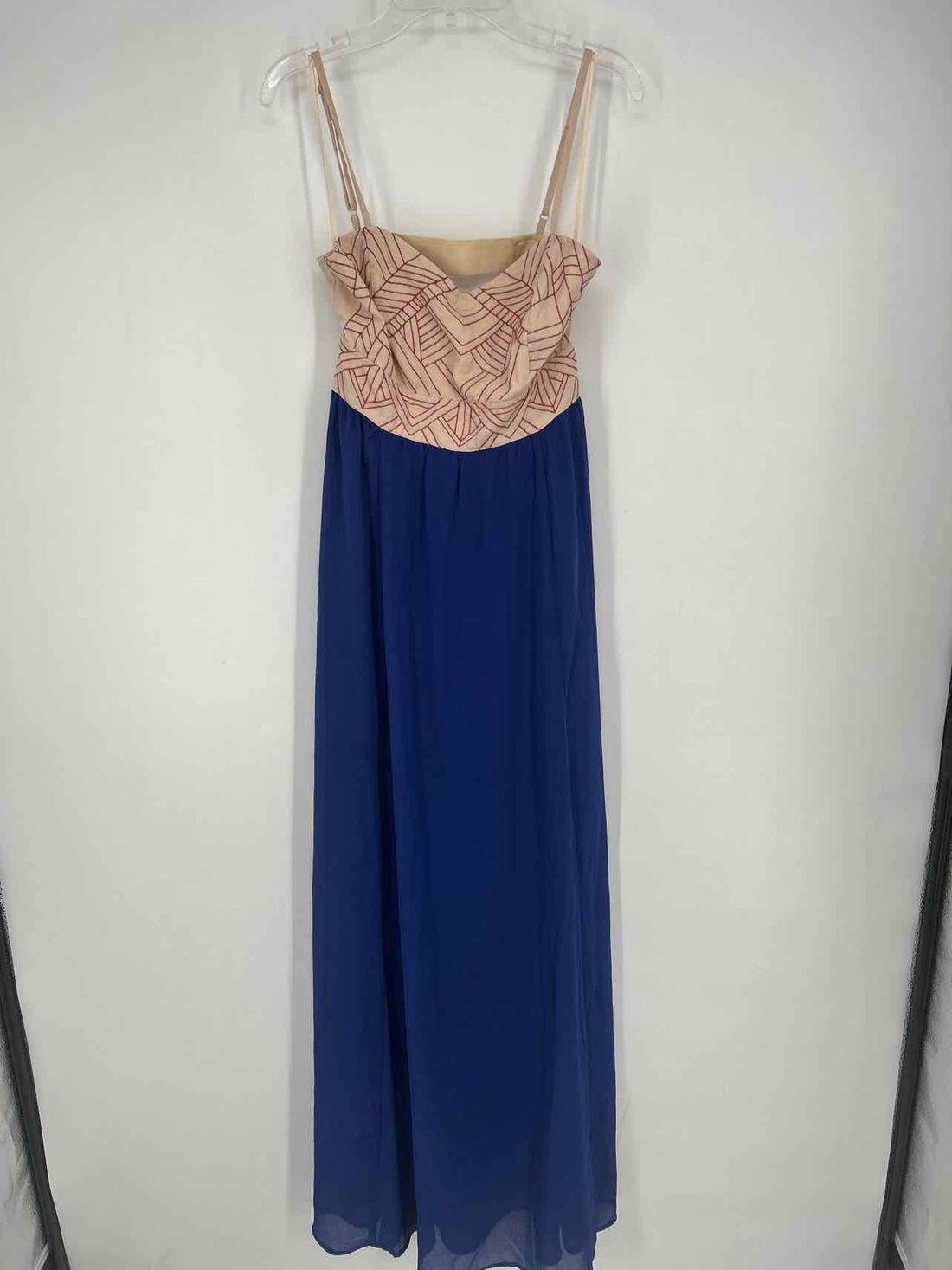 Jeleous Tomato Size S Cream & Dark Blue Sleeveless Maxi