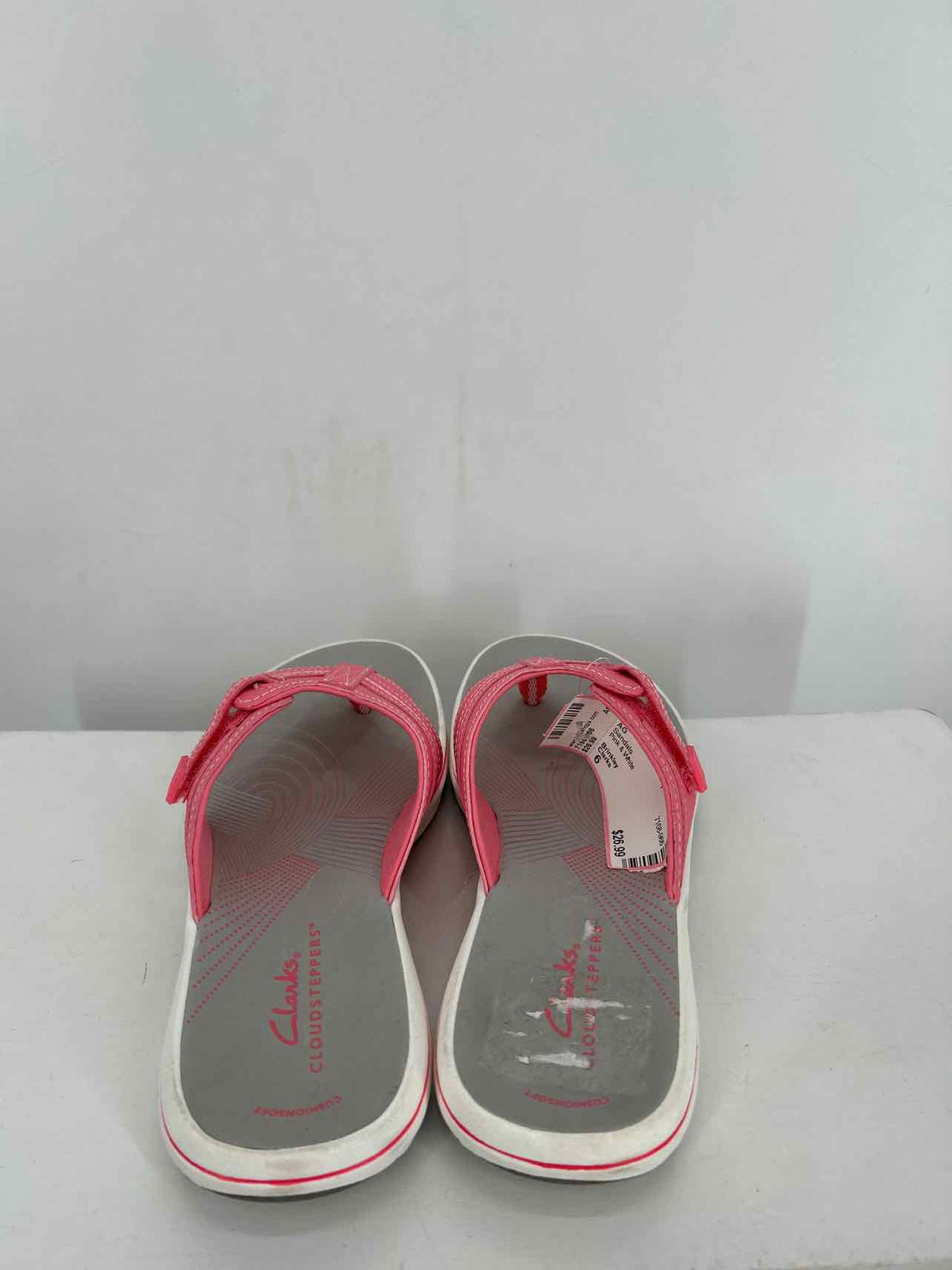 Clarks Women Size 6 Pink & White Sandals