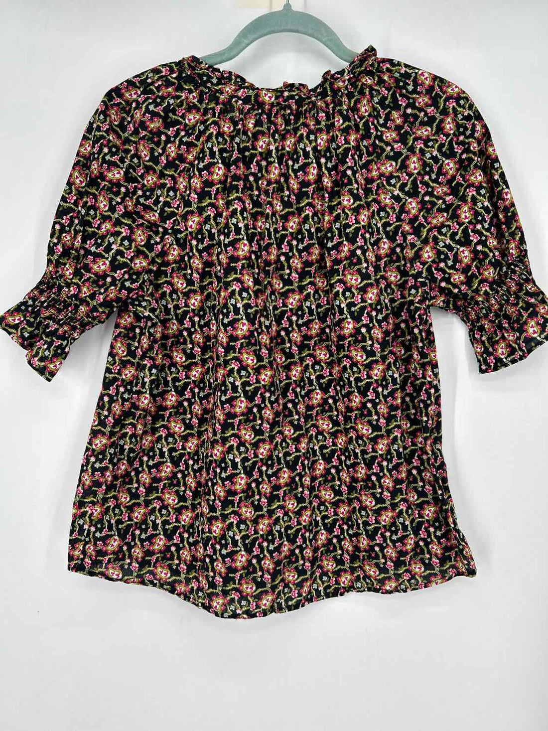 Rachel Zoe Size M Black Print Short Sleeve